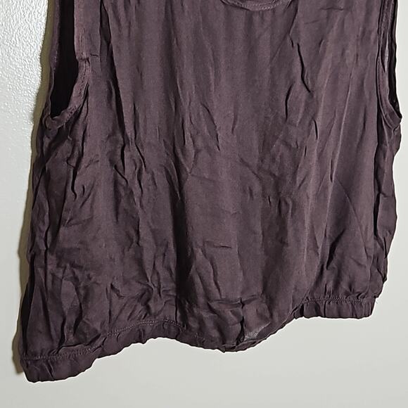 NWT Chaser Sleeveless Semi Sheer Crop Top Sz Small in Brown - Picture 4 of 9